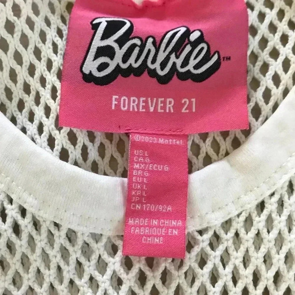 Barbie x Forever 21 | Barbie Swim Cover-Up Dress sz L large - Picture 9 of 9